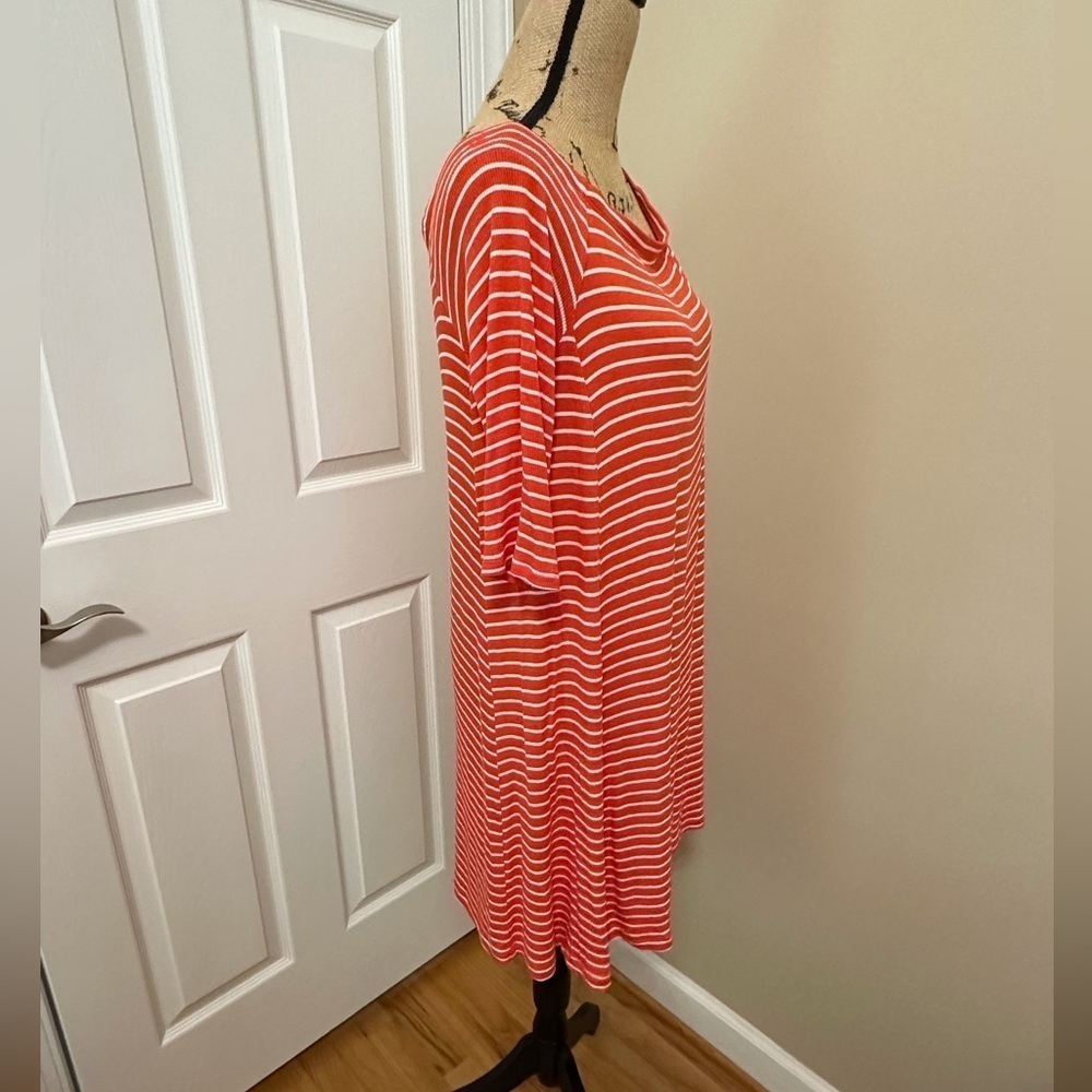 Women’s Old Navy Orange striped off the shoulder dress Size M - Picture 2 of 7